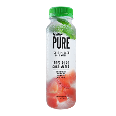 Fruitas Pure BERRY BURST - Fruit Infused Coco Water, Watermelon, Strawberry & Basil Leaves 250ml