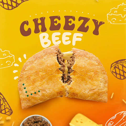 Jamaican Pattie Baked Cheezy Beef Box of 5