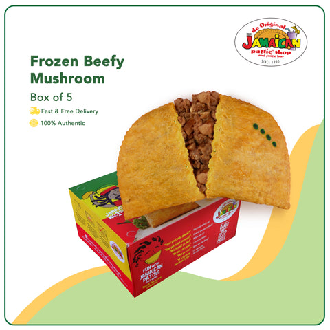 Jamaican Pattie Frozen Beefy Mushroom Box of 5