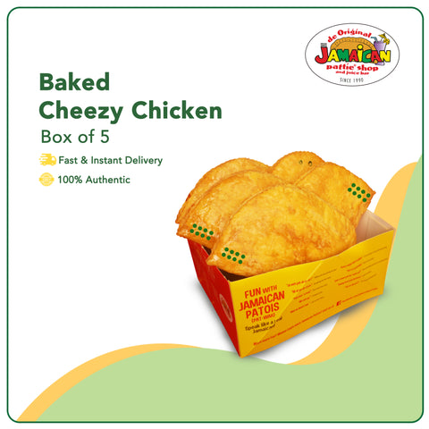 Jamaican Pattie Baked Cheezy Chicken Box of 5