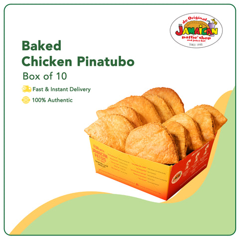 Jamaican Pattie Baked Chicken Pinatubo Box of 10
