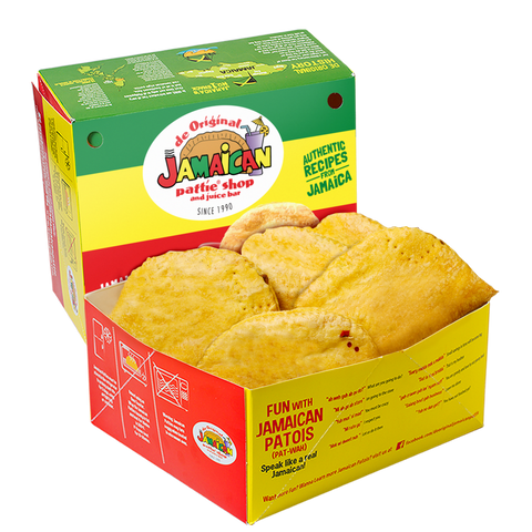 Jamaican Pattie Frozen Cheezy Beefy Tomato Box of 10