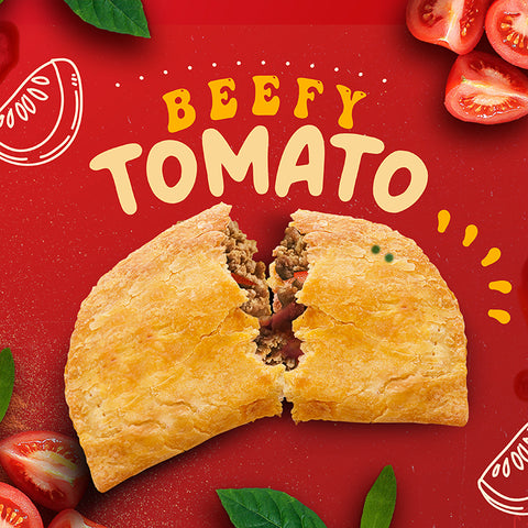 Jamaican Pattie Baked Beefy Tomato Box of 5
