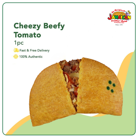 Jamaican Pattie Baked Cheezy Beefy Tomato 1pc