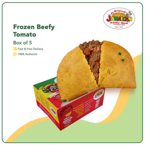Jamaican Pattie Frozen Beefy Tomato Box of 5