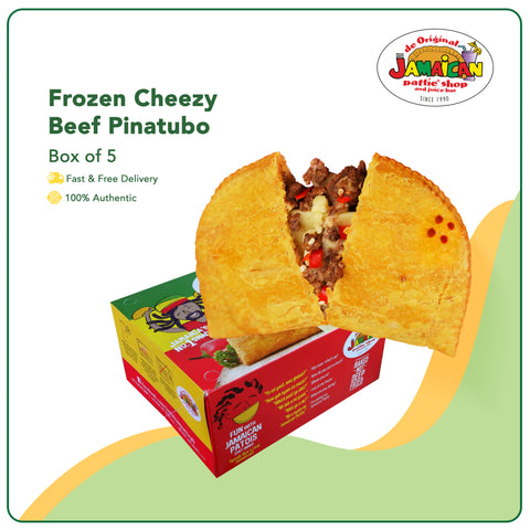 Jamaican Pattie Frozen Cheezy Beef Pinatubo Box of 5
