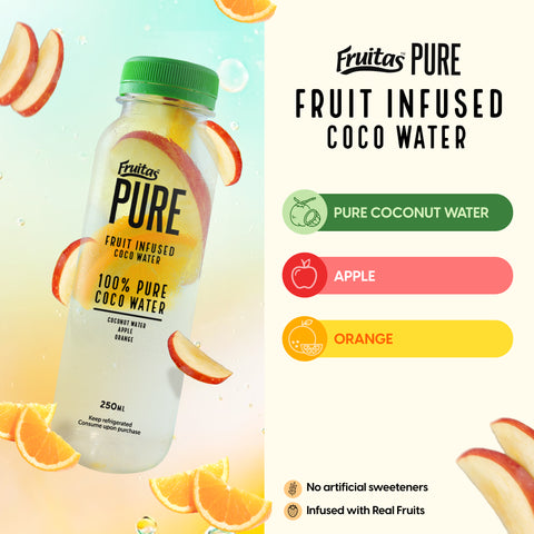 Fruitas Infused C’ BREEZE - Fruit Infused Coco Water, Apple & Orange