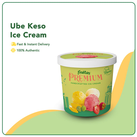 Fruitas Premium Ube Keso Ice Cream 1 Pint
