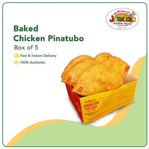 Jamaican Pattie Baked Chicken Pinatubo Box of 5