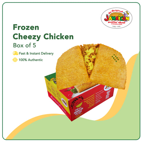 Jamaican Pattie Frozen Cheezy Chicken Box of 5