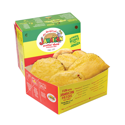 Jamaican Pattie Frozen Cheezy Beef Box of 5